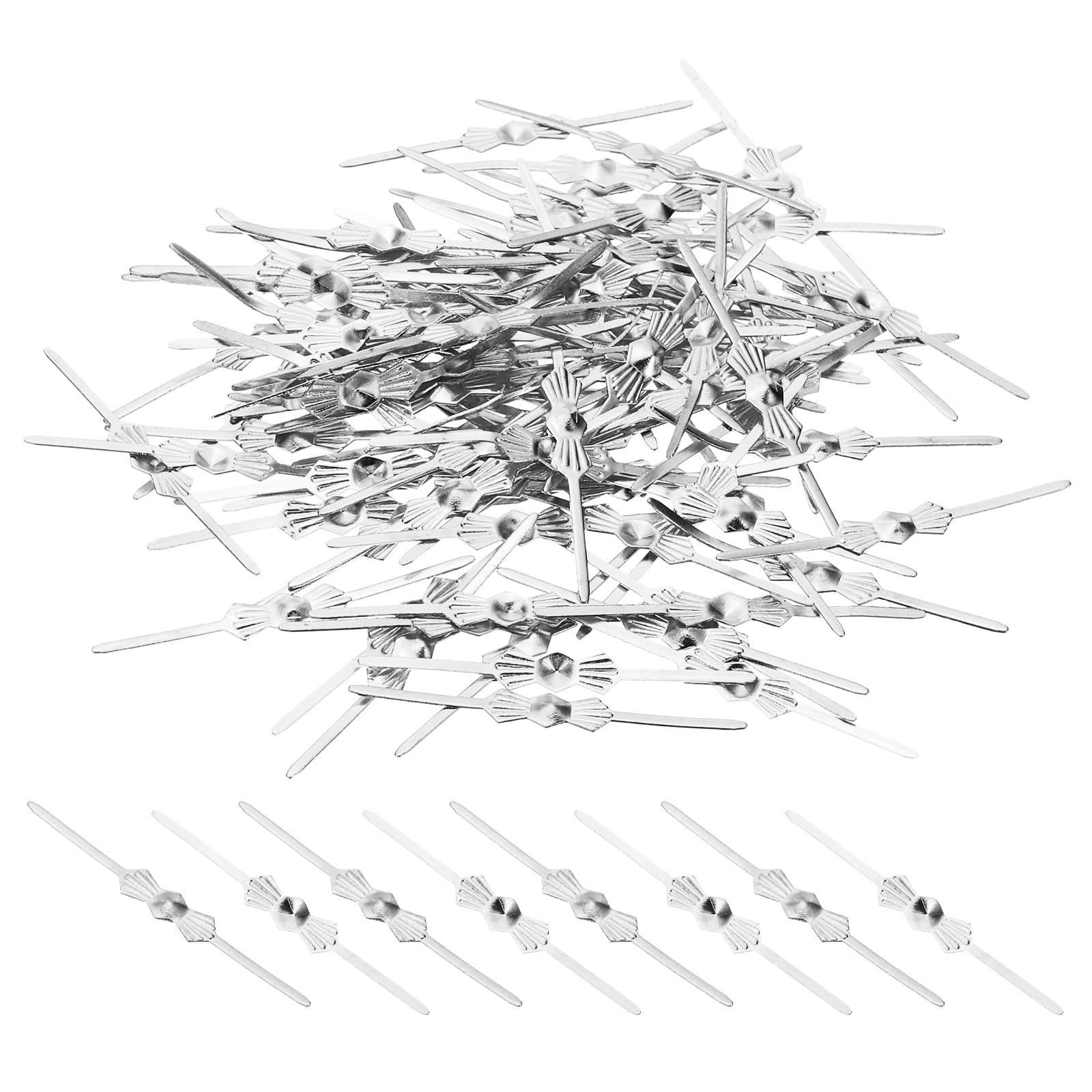 PATIKIL 40mm/1.57" Chandelier Bowtie Clips, 300Pcs Copper Chandelier Connectors Clips for Fastening Crystals Parts, Chandelier Replacements, Chrome