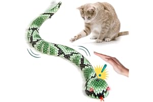 FauKait cat Toys Snake,Smart Sensing Snake cat Toy,Kitten Toys Interactive cat Toy,USB Rechargeable Electric Simulation Slithering Serpent-for Kids, Cats & Dogs,Game Play Toy