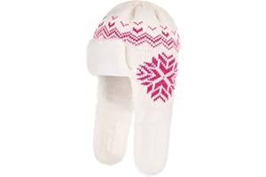 Team Snowflake Winter Trapper Hat for Women - Fun Ushanka Hat with Ear Flaps