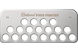 Salbree Food Fighter Mesh Screen Grease Gate Blocks Foods from Falling into Rear Grease Trap Cup Tray & Compatible with All Blackstone Griddle Goalie Accessories, Universal Fit All Black Stone Grills