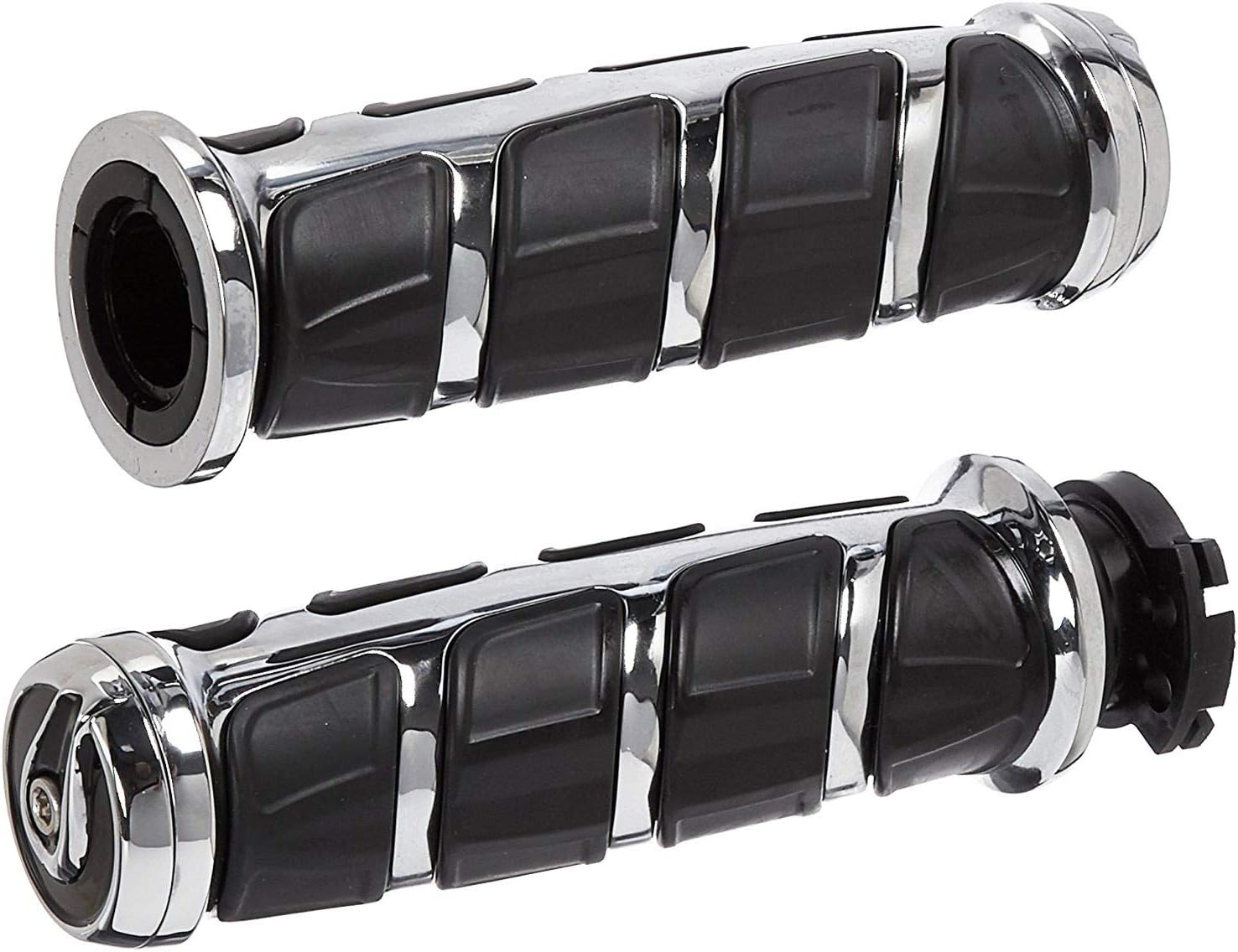 Kuryakyn 6375 Premium Kinetic Handlebar Grips for Kawasaki, Suzuki, Victory & Yamaha Motorcycles, Chrome, 1 Pair: Automotive