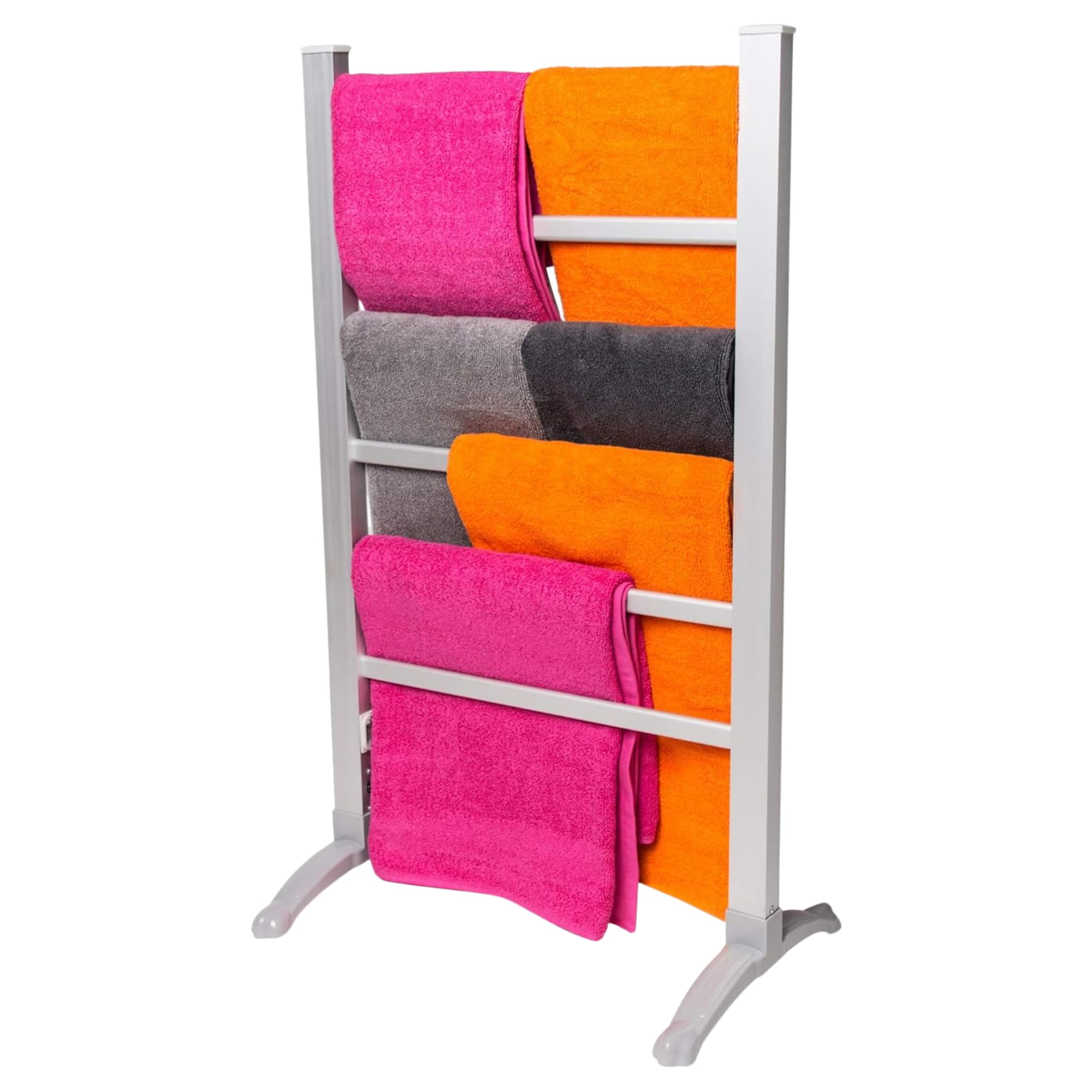 Homefront Electric Heated Clothes Airer – Indoor Free-Standing Dryer Rack, Lightweight & Energy-Efficient, Eco-Friendly Drying for Small Spaces – Silver (HF1987, H90.5 x W53.5 x D36cm)