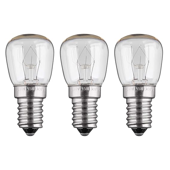 3 Stück 15W Backofenlampe Glühbirne Glühlampe Backofen E14, 230V, Backofenglühbirne
