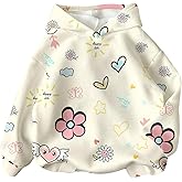 WDIRARA Toddler Girl's Cute Cartoon Graphic Hoodie Long Sleeve Pullover Hooded Sweatshirts