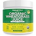Organic Wheatgrass Juice Powder - Organically Grown in Volcanic Soil of Utah - Raw & BioActive Form, Cold-Pressed Then CO2 Dried, 20:1 Super Concentrate - Lemon (6.2 oz - 60 Servings)