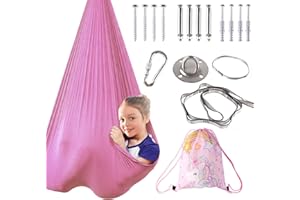 PADIMAT Indoor Therapy Sensory Swing for Kids, Special Needs Joy Cuddle Ceiling Snuggle Swings, Outdoor Room Adjustable Fabric Hammock for Children Child Teens Autism, ADHD, Aspergers, Sensory Integration