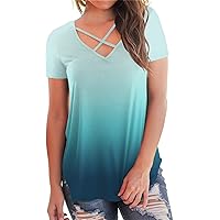 Onlypuff Women's Short Sleeve Pleated Top - Summer Blouse, Scoop Neck, Polyester Spandex