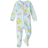 The Children's Place baby-girls And Toddler Snug Fit 100% Cotton Short Sleeve Zip-front One Piece Footless Pajama