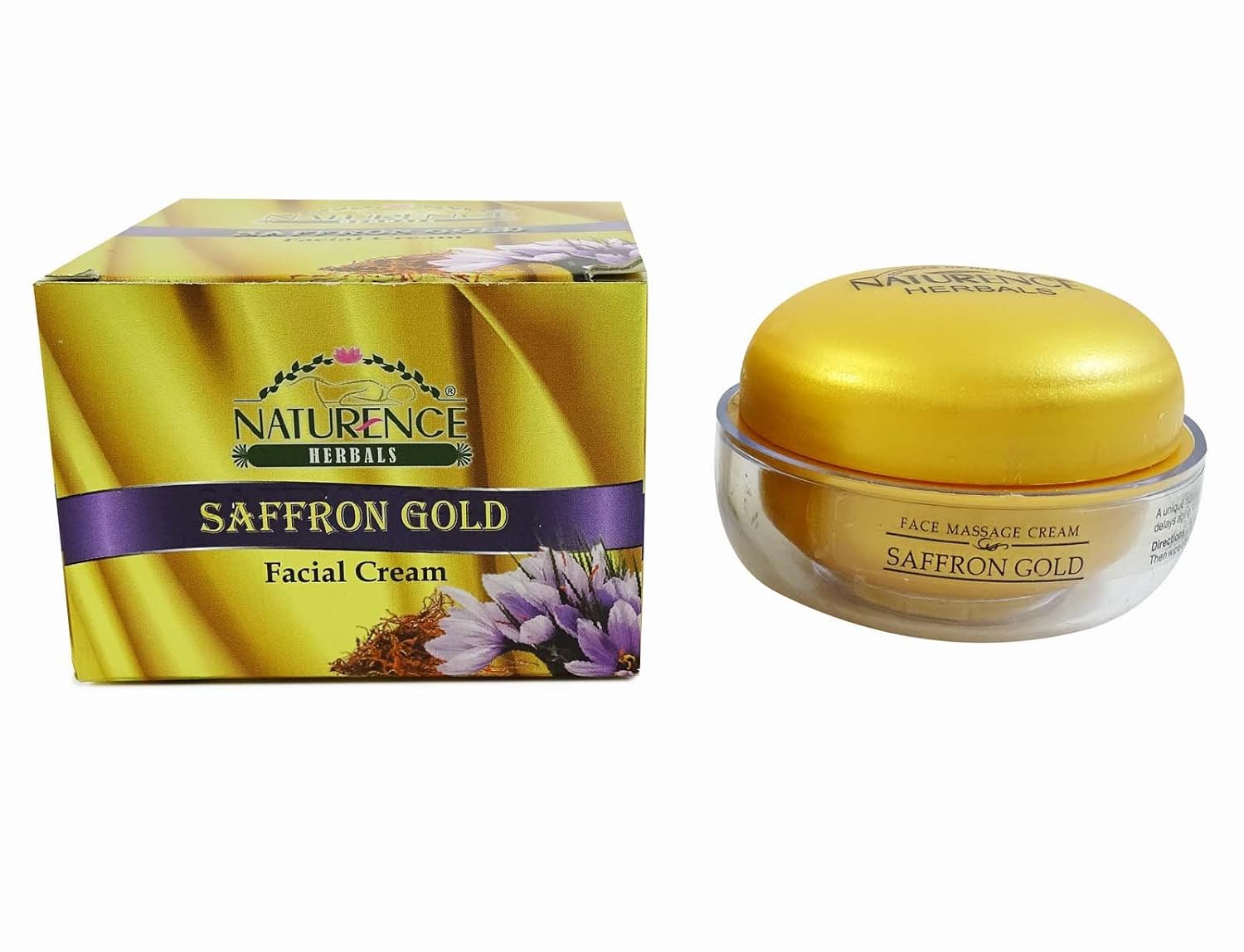gold and saffron face cream