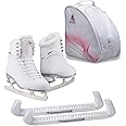 Jackson Ultima Finesse JS180 / JS181 / JS184 Figure Ice Skates for Women and Girls Bundle with Guardog Skate Guards, Jackson Skate Bag JL350 - Improved, JUST LAUNCHED 2020