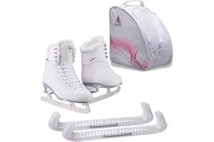 Jackson Ultima Finesse JS180 / JS181 / JS184 Figure Ice Skates for Women and Girls Bundle with Guardog Skate Guards, Jackson Skate Bag JL350 - Improved, JUST LAUNCHED 2020