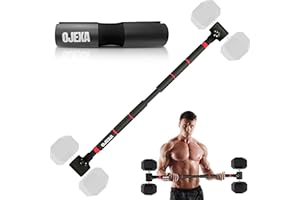 OJEXA Dumbbell Converter to Barbell Set - Adjustable weights & Up to 200 lb Capacity Weight Barbell - Steel Clamp - Barbell Dumbbells Converter for Home Gym - Weight Lifting for full Body Workouts
