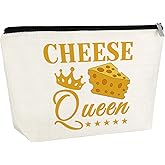 Cheese Gifts Cheese Themed Gifts for Cheese Lover Funny Cheese Makeup Bag for Women Girls Foodie Gifts Cosmetic Bag Friendship Birthdays Christmas Gifts for Friends BFF Sister Daughter Travel Pouch