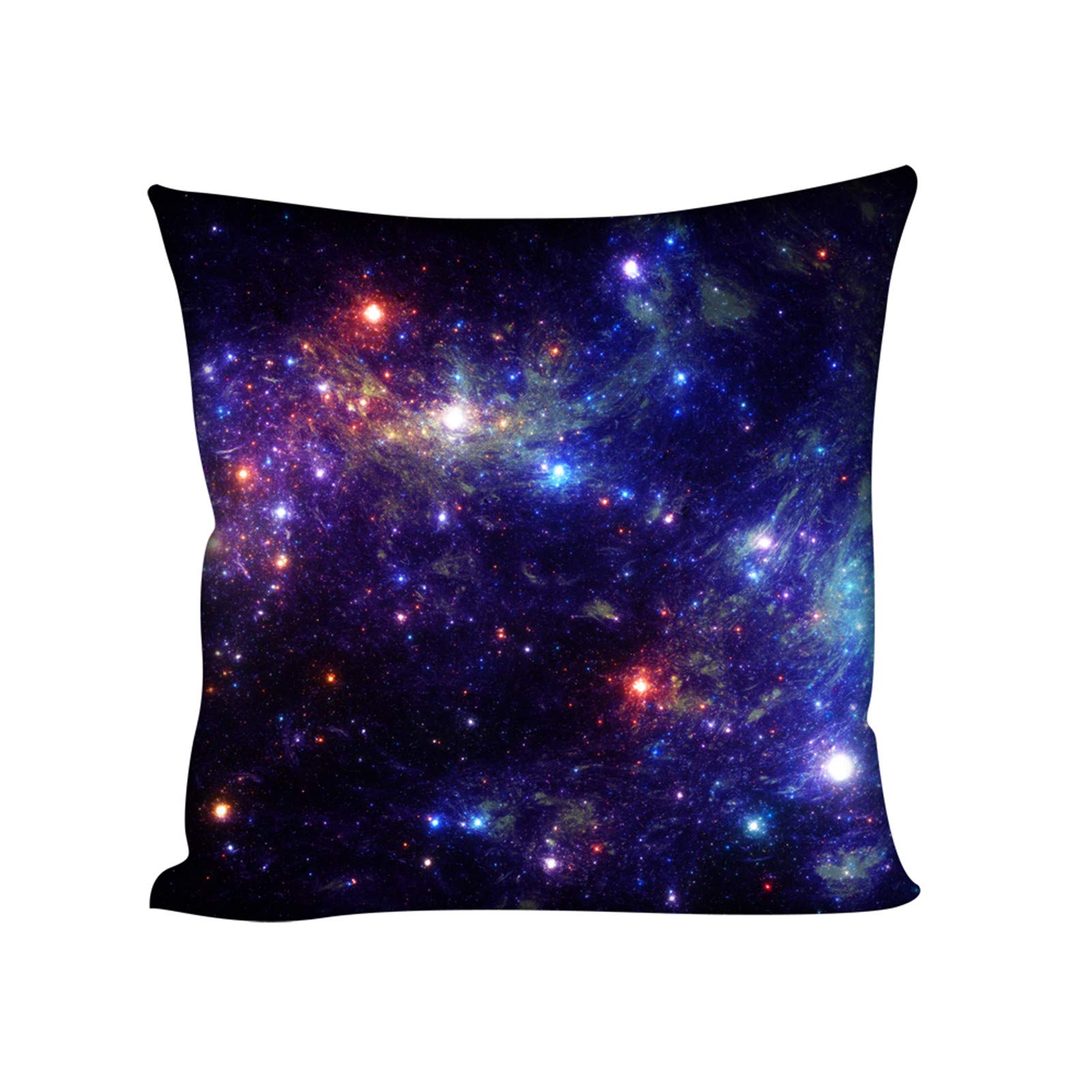 Showudesigns Pillow Covers 18X18 inch Galaxy Space Star Print Square Throw Pillowcase for Teen Girls Children Bedroom Cushion Cover