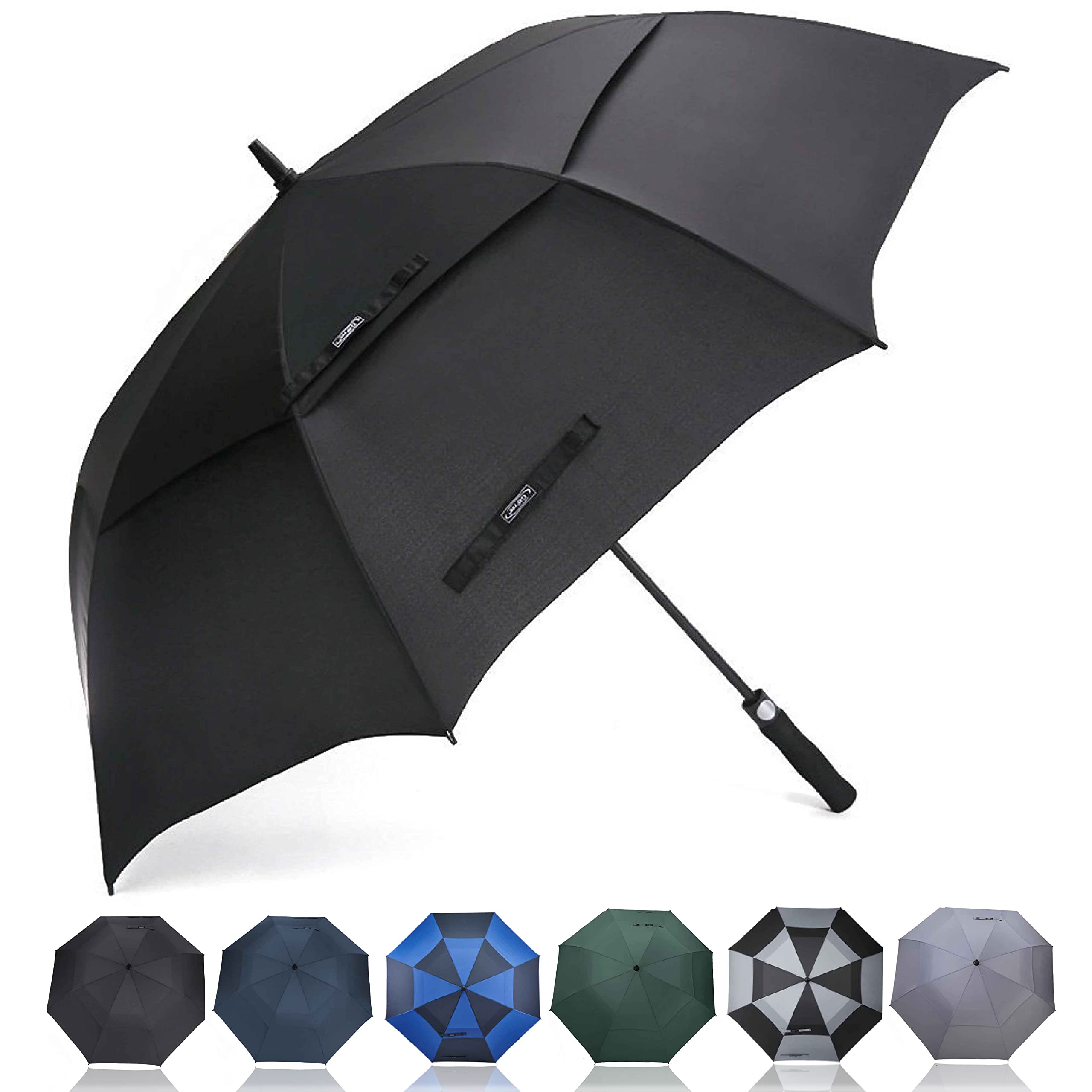 G4Free 55/63/69/72/80 Inch Golf Umbrella Windproof Double Canopy Extra Large Plus Size Automatic Open Waterproof Umbrellas