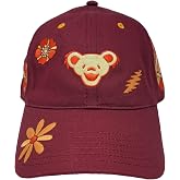 Grateful Dead Retro Floral Icons Embroidered Structured Adjustable Adult Unisex Vintage Maroon Dad Hat