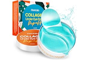 FLORETSIO Anti-Aging Under Eye Patches for Wrinkles: 30 Pairs Retinol Collagen Gel Eye Pads - Reduces Dark Circles, Eye Bags & Puffiness, Fine Lines Smoothing Treatment & Hydrating Eye Mask for Women Skin Care
