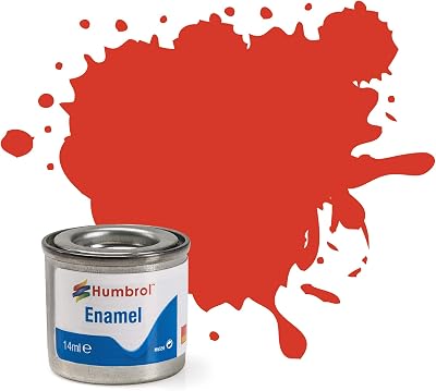 Humbrol 174 Signal Red Satin Enamel Paint Tinlet No.1 14ml