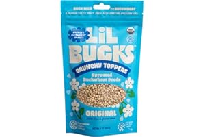 Lil Bucks Sprouted Regeneratively Grown Buckwheat Seeds– Paleo Cereal, Gluten-Free Granola, High in Protein, Low Sugar, Organic Superseed Crunch (ORIGINAL, 1 Pack)