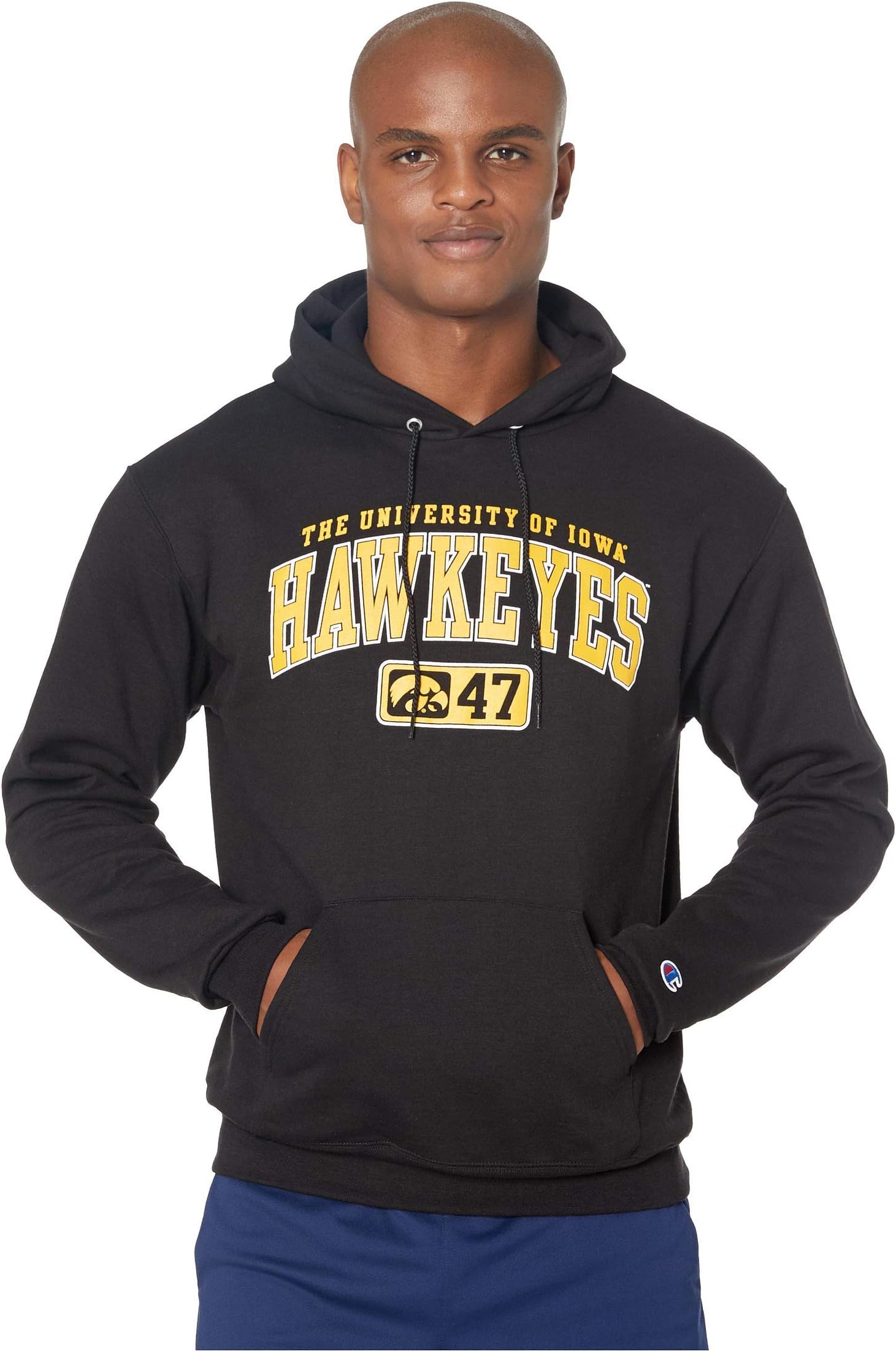 Champion College Mens Iowa Hawkeyes Eco Powerblend Hoodie 2