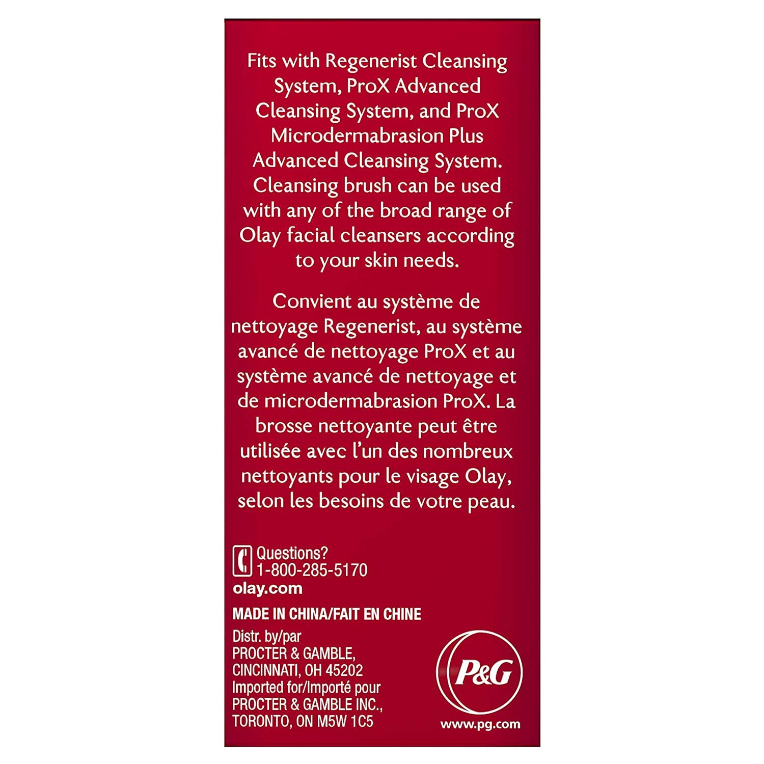 Facial Cleaning Brush by Olay ProX by Olay Advanced Facial Cleansing System Replacement Brush Heads, 2 Count: Beauty