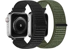 WolliLe Nylon Sport Loop Band Compatible with Apple Watch Band 38mm 40mm 41mm 42mm 44mm 45mm 46mm 49mm Women Men, Soft Adjustable Replacement Strap for iWatch Series 10 9 8 7 6 5 4 3 2 1 SE Ultra 2/1