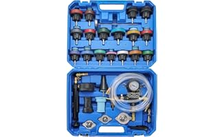 Acymner 28PCS Radiator Pressure Leakage Tester Kit for Vehicles | Universal Vacuum Type Cooling System Automotive Coolant Pre