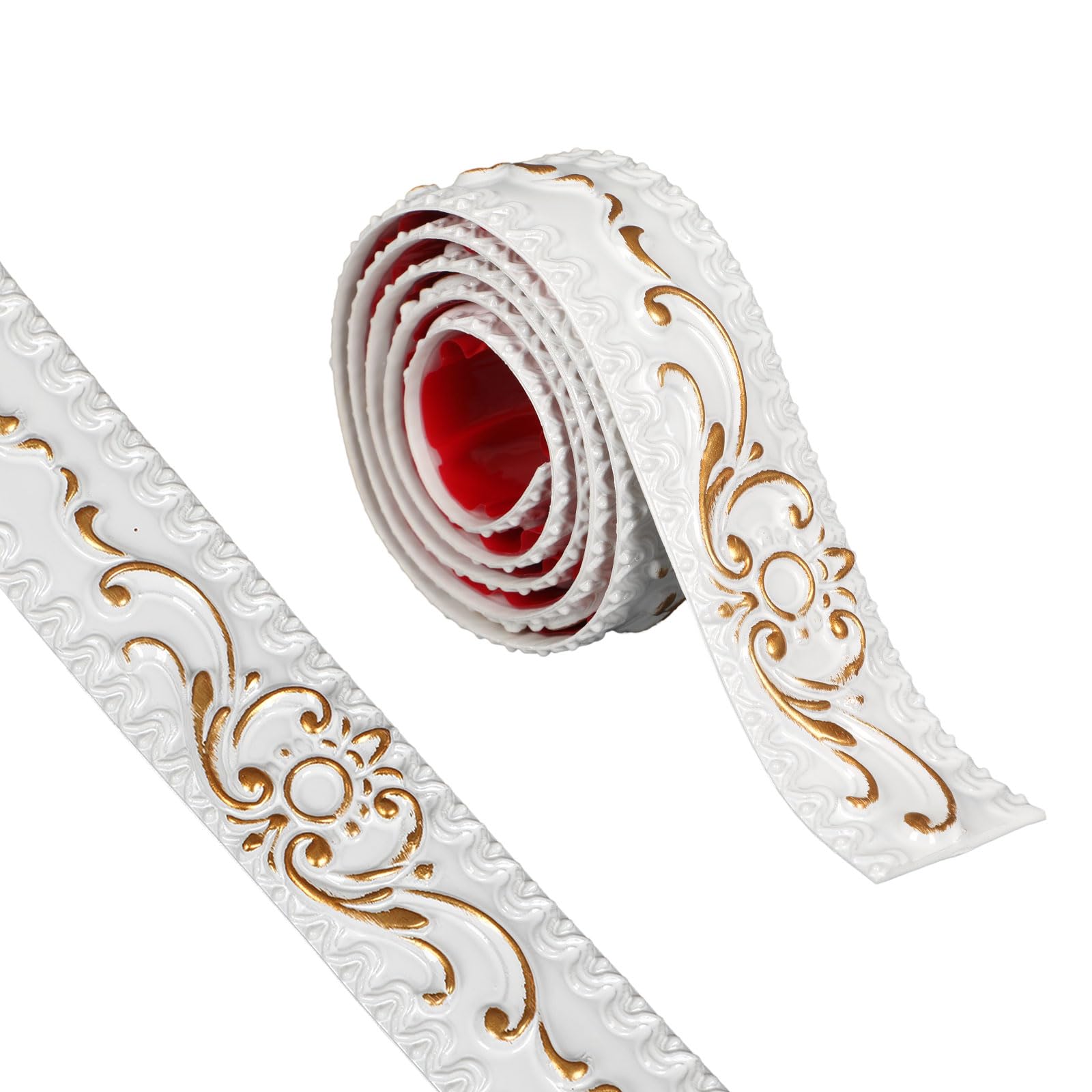 3D Molding Trim Wall Trim 5mx3.6cm Dado Capping Trim Cabinets Seams Strip, Skirting Board Tile Wall Border Edging Strip,Ceiling Molding Mirror Border Decorative Trim