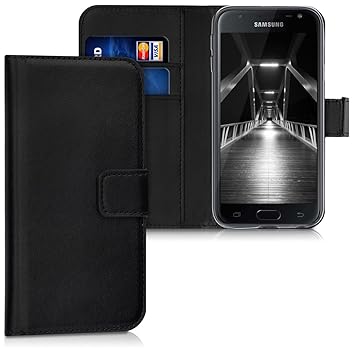 kwmobile Samsung Galaxy J3 (2017) DUOS Hülle - Kunstleder Wallet Case für Samsung Galaxy J3 (2017) DUOS mit Kartenfächern und