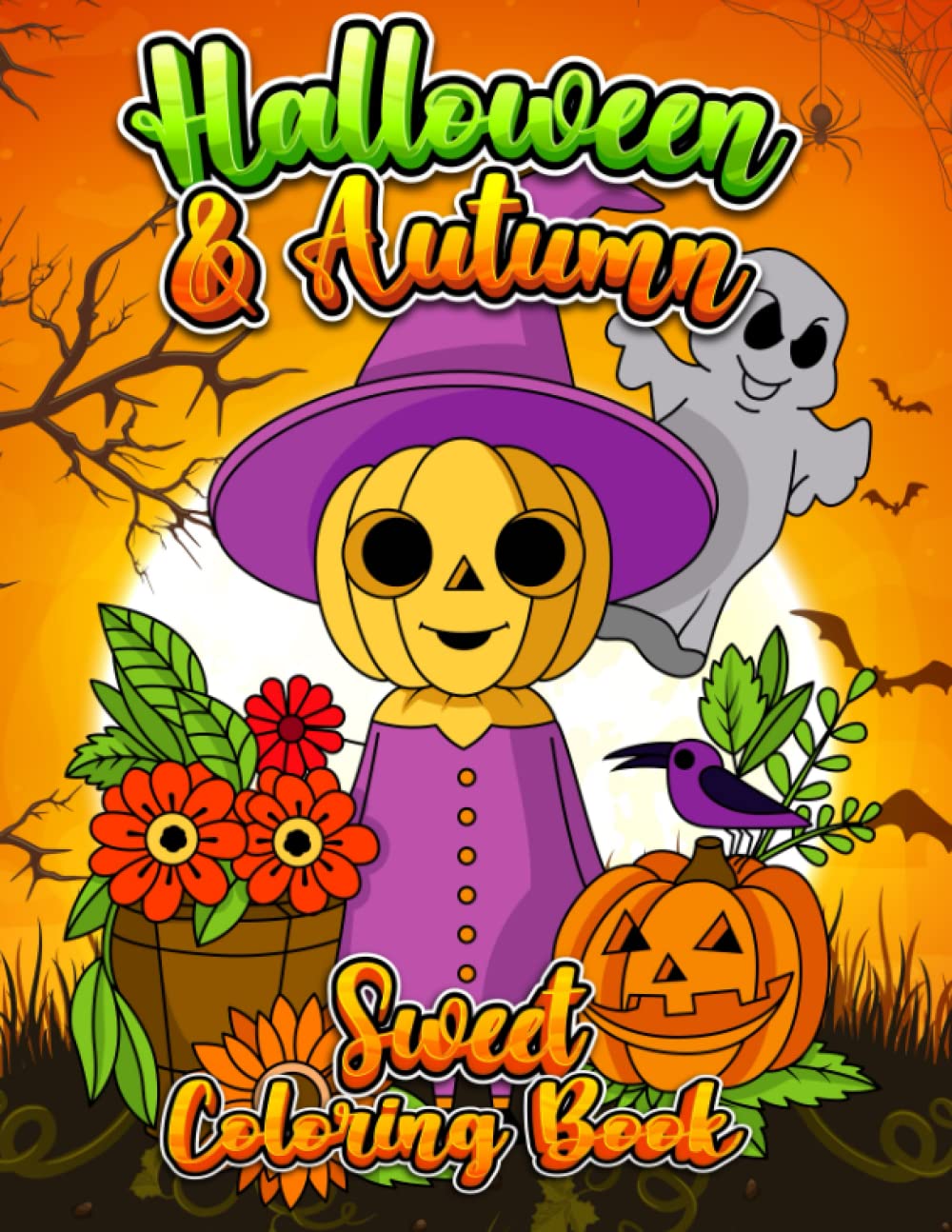Candy Halloween & Autumn: Lovely Coloring Guide For Adults and Youngsters That includes Cute Characters, Spooky Scenes, Pretty Animals Scenes with Fall-Impressed Designs