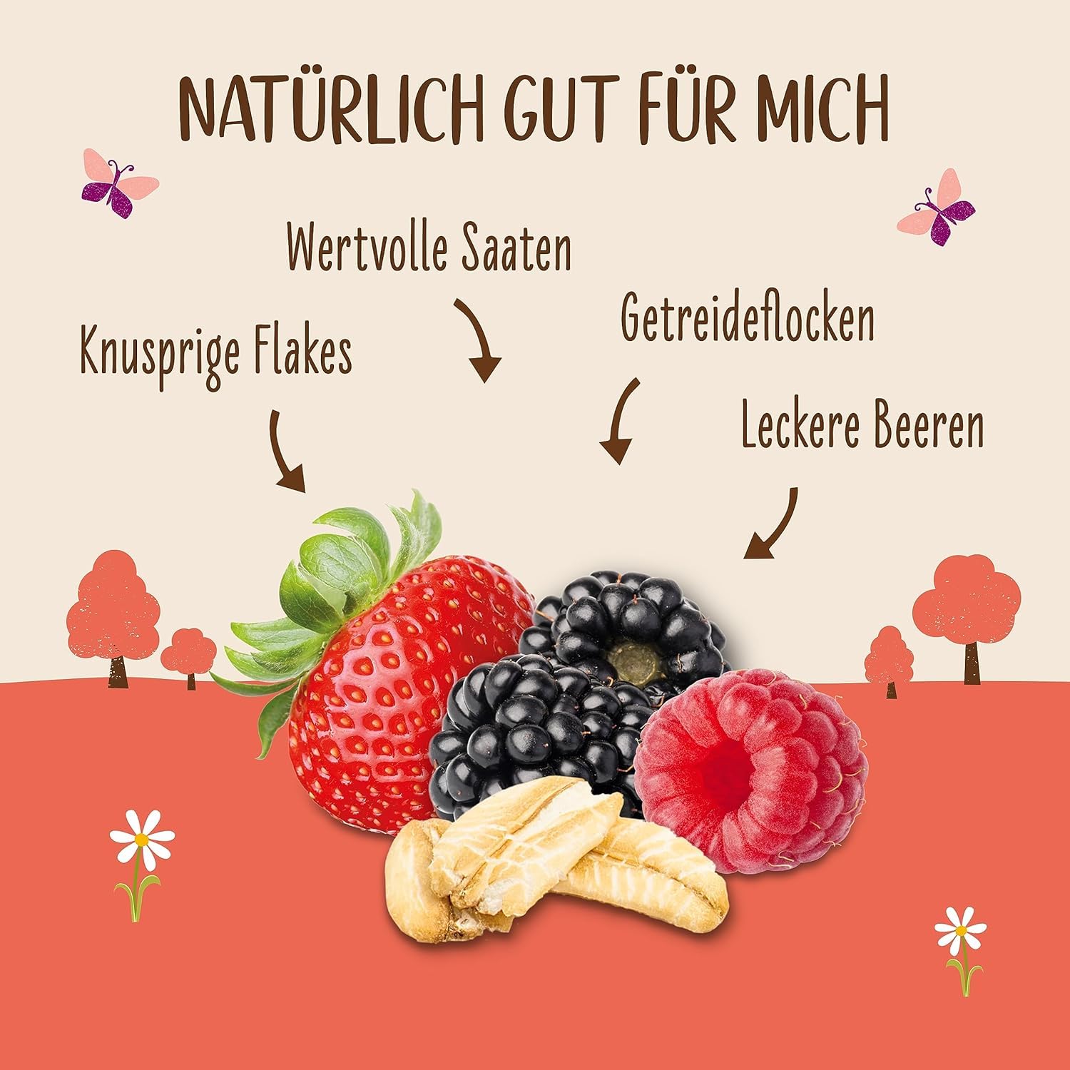 Allos Hof Granola Beere | Bio Müsli | Beerenmüsli | Knuspermüsli | Frühstückscerealien | 6er Pack (6 x 300g), 1 Stück (6er Pack) 4