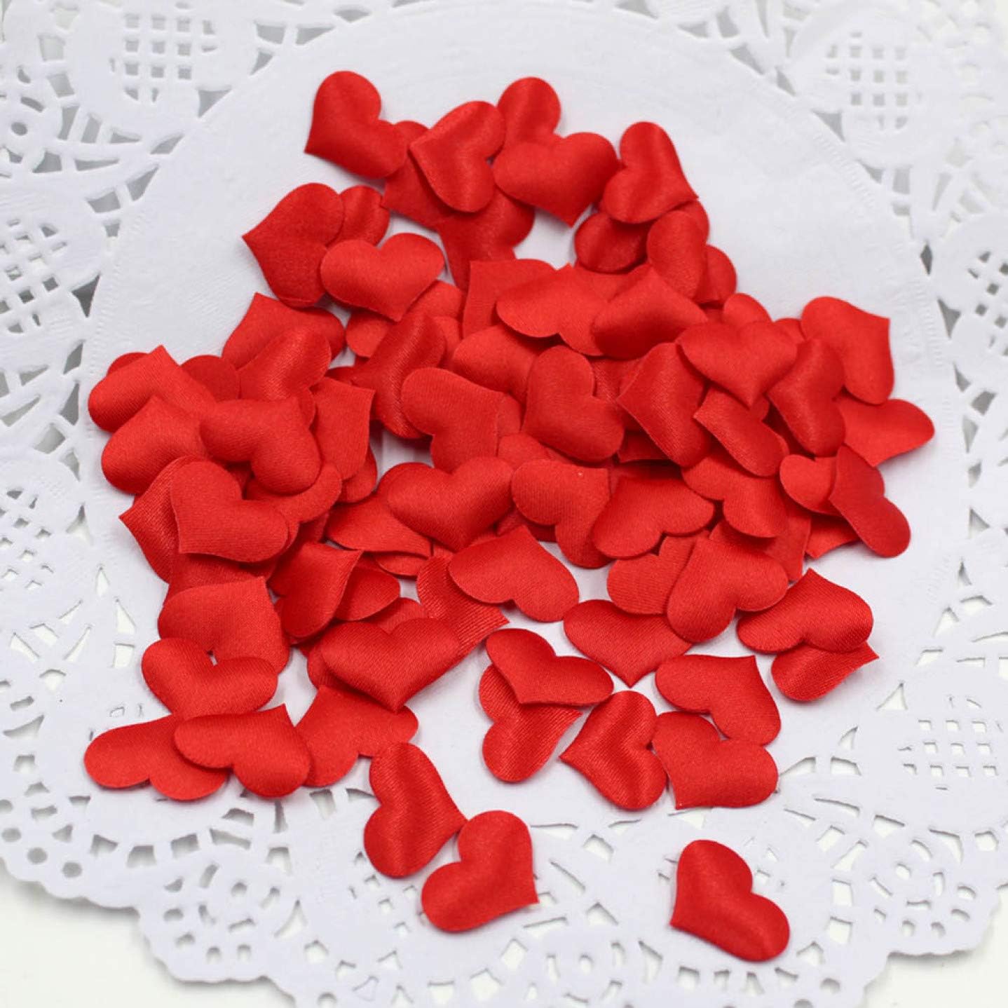 yejifs Special 100 Pcs 2cm Sponge Heart Shaped Confetti Throwing Petals For Wedding Marriage Home Decor Decoration in fine style(None red)