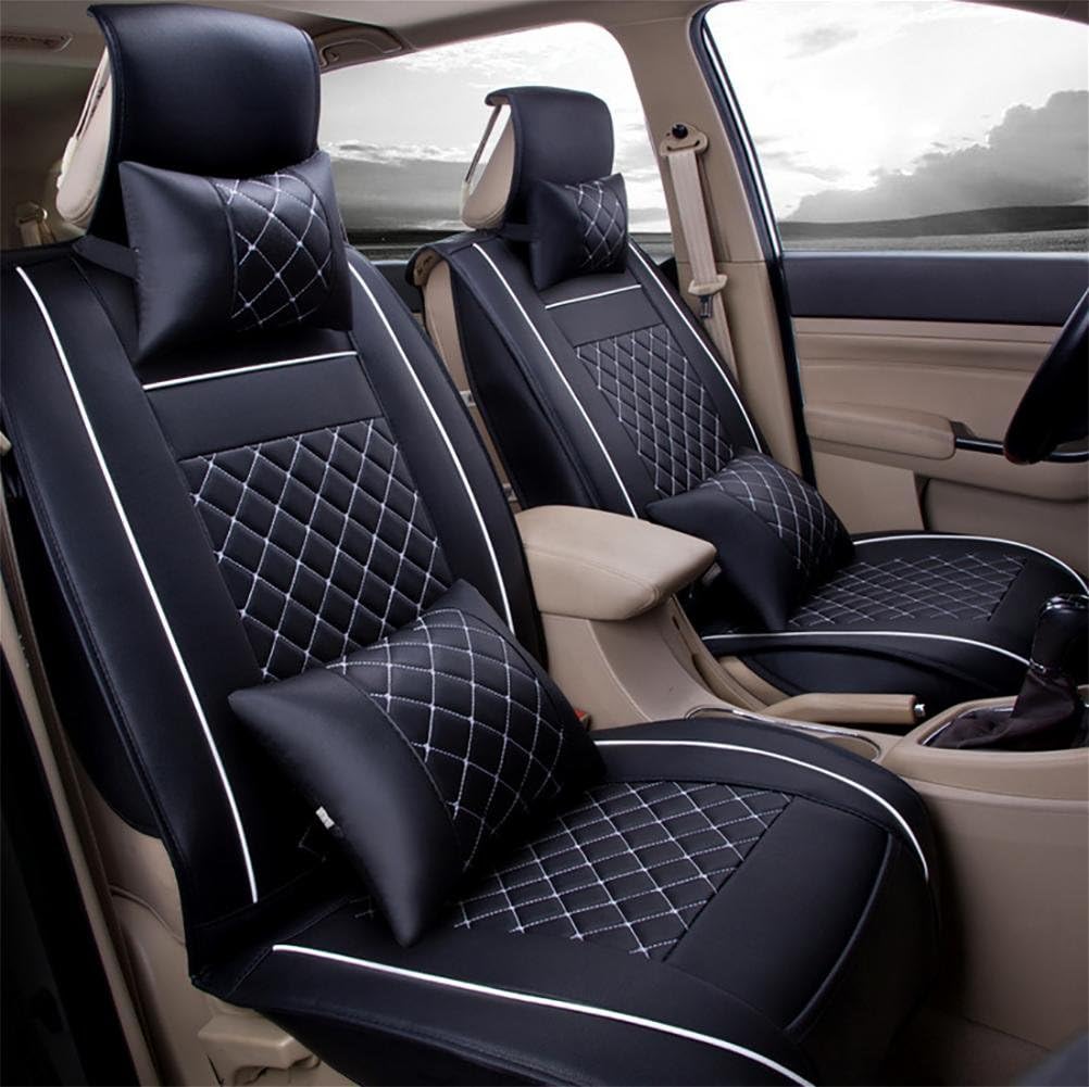 SEAT COVERS RUIRUI Universal PU Leather Car Cushions Front Rear Full Set For 5-Seats