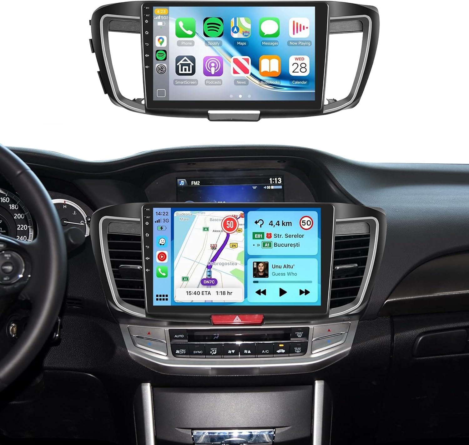 Photo 1 of 4G+64G Radio for Honda Accord 2.4L 2013-2015 Car Stereo with Wireless Carplay Android Auto,10.1'' 1280X720P IPS Touch Screen,5.0Bluetooth,Android Auto,FM/RDS,Backup Camera