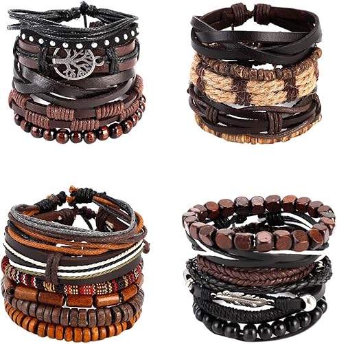 Bracelet cuir homme réglable Clearance