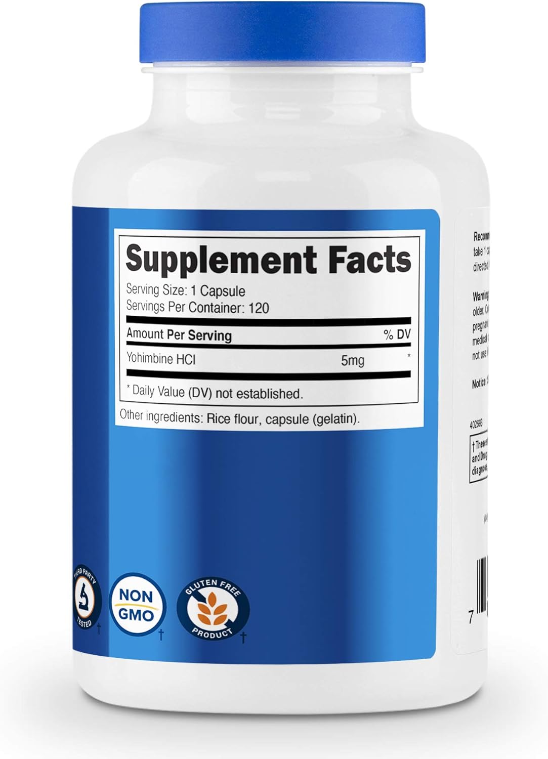 Nutricost Yohimbine HCl 5mg, 120 Capsules Extra Strength: Health & Personal Care