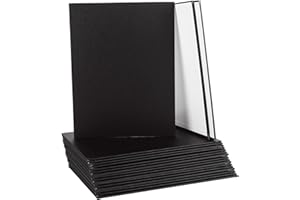 24PCS Black Canvas Board 12x9 inch Art Canvas Boards Blank Painting Canvas Bulk 100% Cotton Canvas Panels Paint Canvases for 