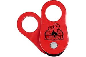 MILINI Snatch Block, Strength Recovery Off-Road Heavy Duty Winches Pulley for Synthetic Rope or Steel Cable, Universal Tackle Block for Truck, Tractor, ATV & UTV (Red, 10T)