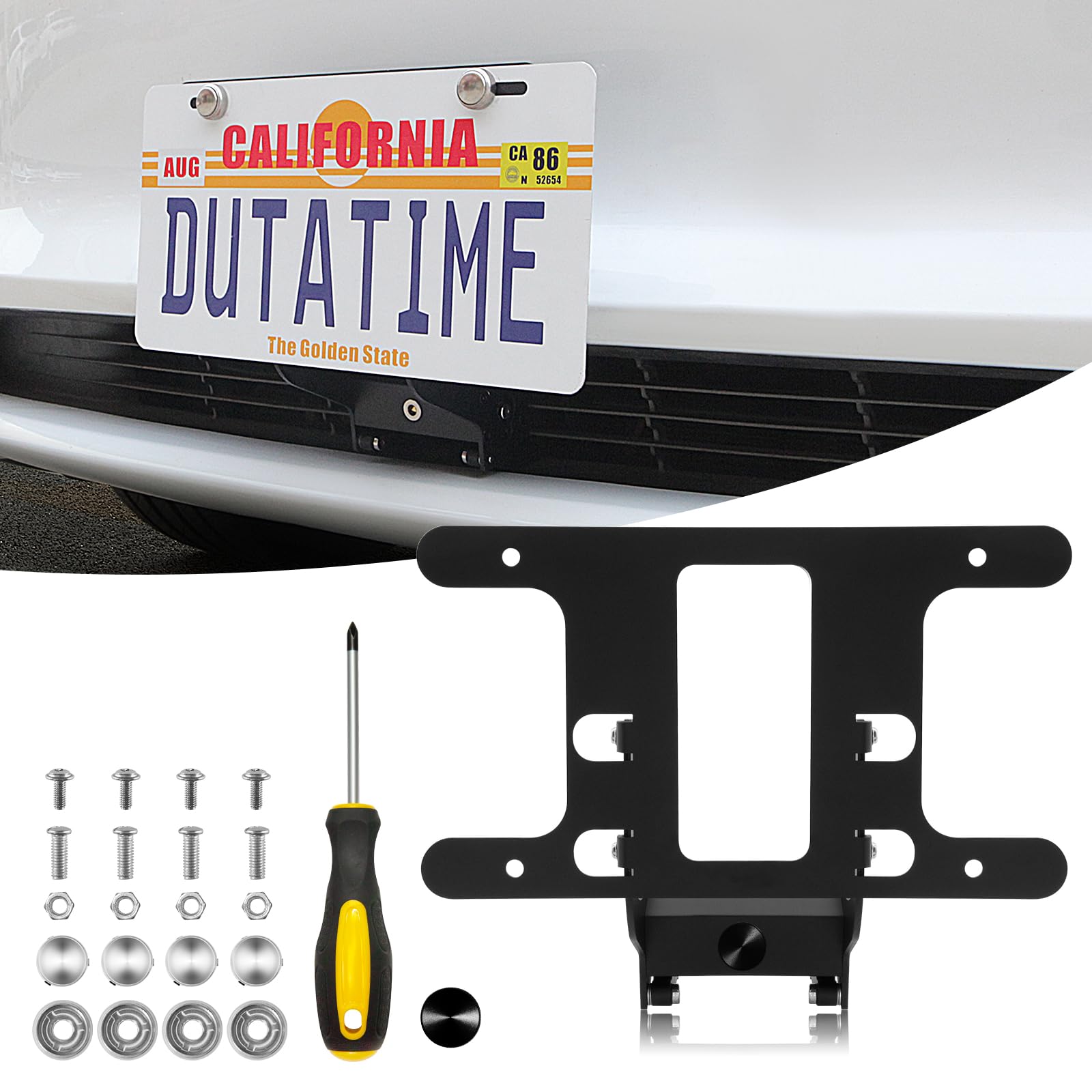 Photo 1 of Heenvn 2025 Model 3 Highland Front License Plate Frame Holder, Anti-Theft License Plate Mount Bracket Kit for Tesla Model 3 2024 Accessories US Version