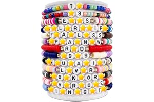 DARMA 13 Pcs Friendship Bracelets Merch Eras Tour Accessories Set TS1-10 - Lover Folklore Speak Now Red 1989 Reputation Clay Bracelet for Swiftie Fans Women Girls Teens