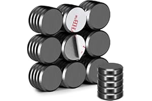 DIYMAG Ceramic Disc Magnets 40 Packs with Double-Sided Adhesive, Ceramic Industrial Magnets. Perfect for Fridge, DIY, Buildin
