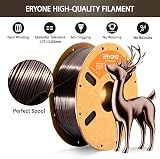 ERYONE Ultra Silk PLA Filament 1.75mm 1kg Dark Gold Silky Glossy view 3