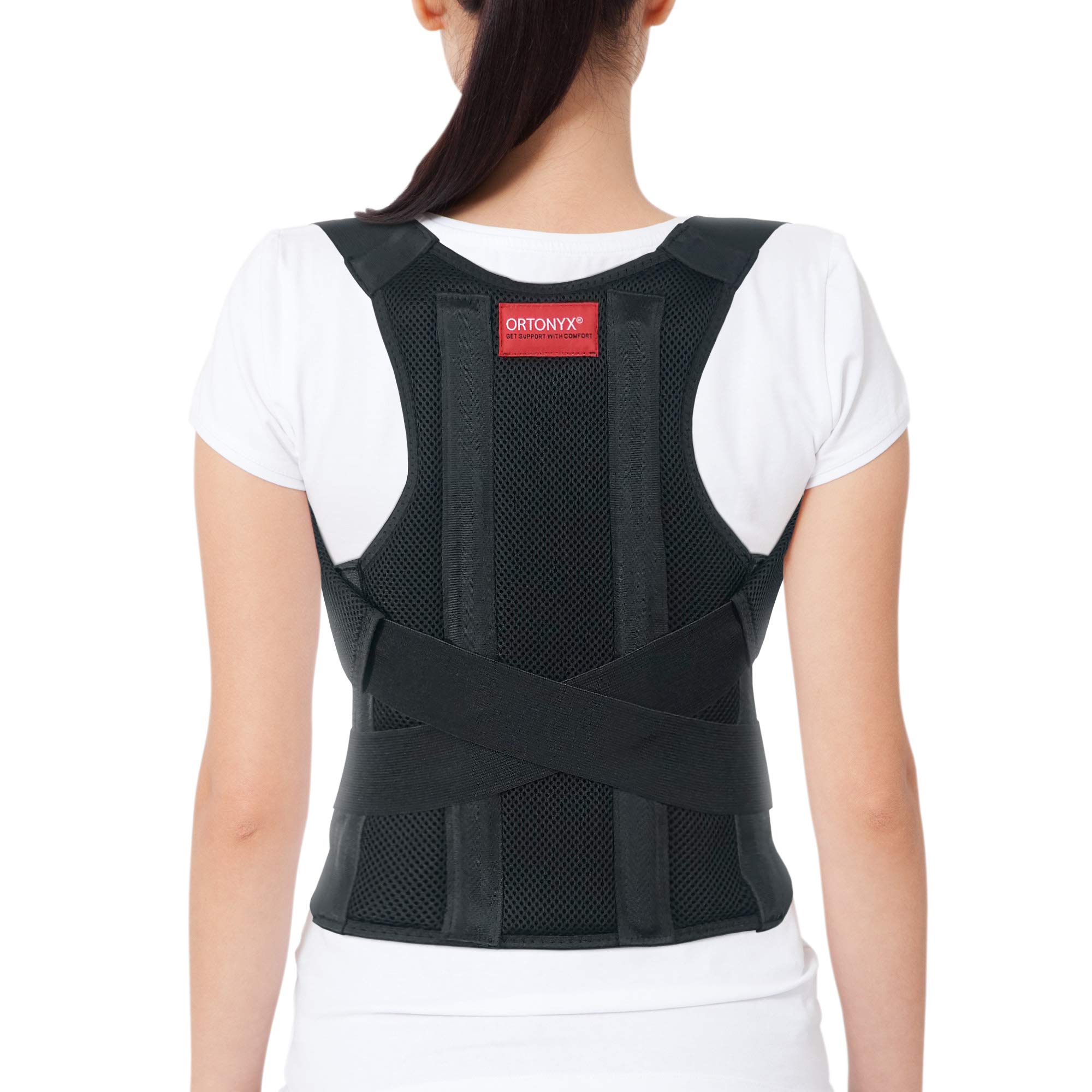 ORTONYX Comfort Posture Corrector Clavicle and Shoulder Support Back Brace, Fully Adjustable for Men and Women/656A-XS