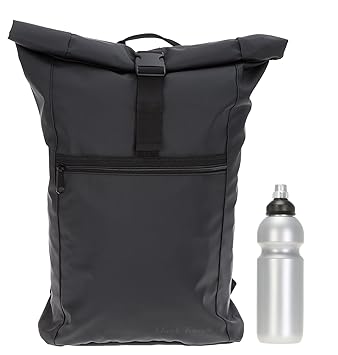 Blackhawk Set: Black Hawk Rucksack Courier Rider Kurierrucksack Fahrradrucksack Plane SCHWARZ BKR-109 + Trinkflasche