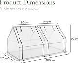 Christow Large Grow Tunnel Cloche Garden Polytunnel Greenhouse 1.8m view 7