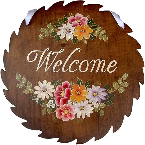 Amazon トールペイント ご自分で描く図案付白木素材 Mh 580 ウェルカムプラーク トールペイント 通販