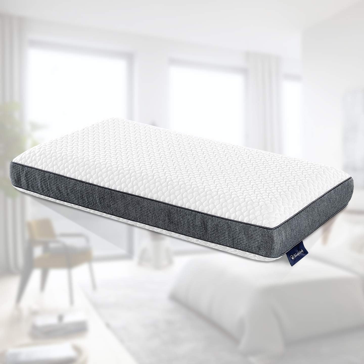 Moonlight Family Cooling Bed Pillow, Pet Friendly & TEMP Control Cover, EVOLON Inner Cover, Gel Memory Foam Neck Pillow for All Side Sleepers, Certi-PUR US & Oeko-Tex Certified, Queen Size: Kitchen & Dining