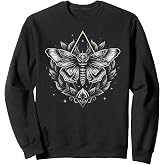 Moth Lepidoptera Heterocera Folkloric Wiccan Nature Goth Sweatshirt