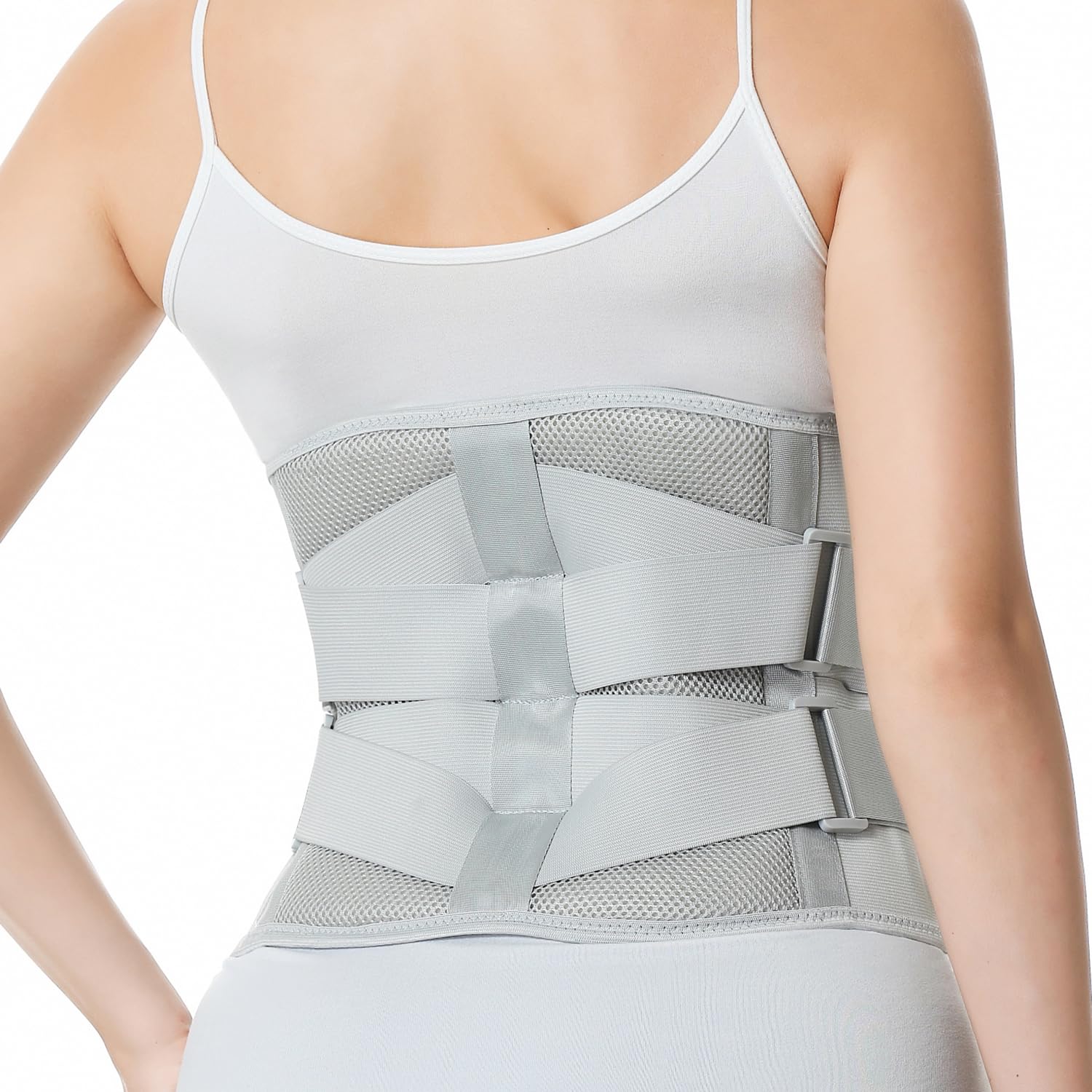 Neotech Care Back Brace for Women or Men, Lumbar Back Support Belt (Grey, Size XXL)