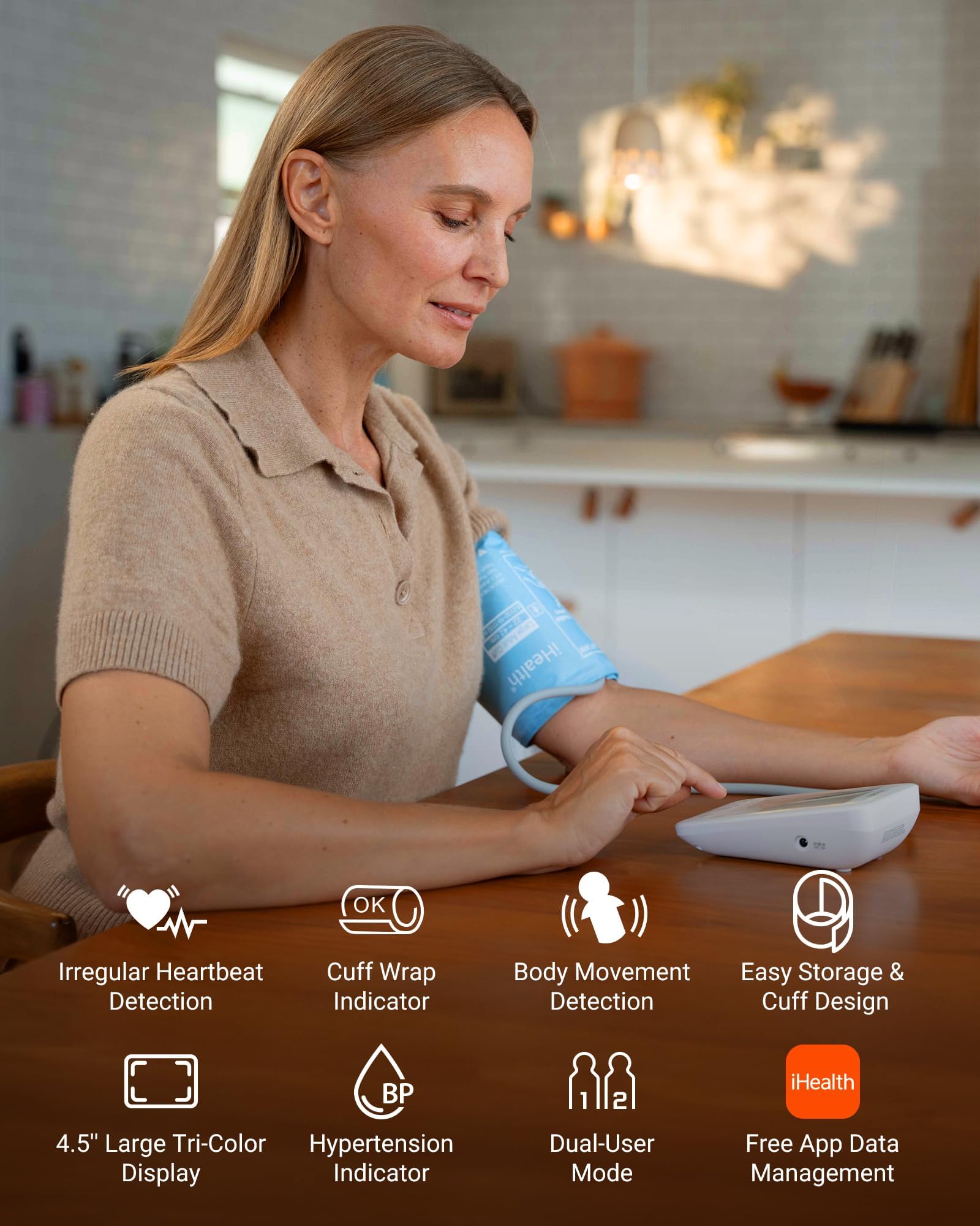 iHealth Accu Luminate Arm Blood Pressure Monitor – 4.5